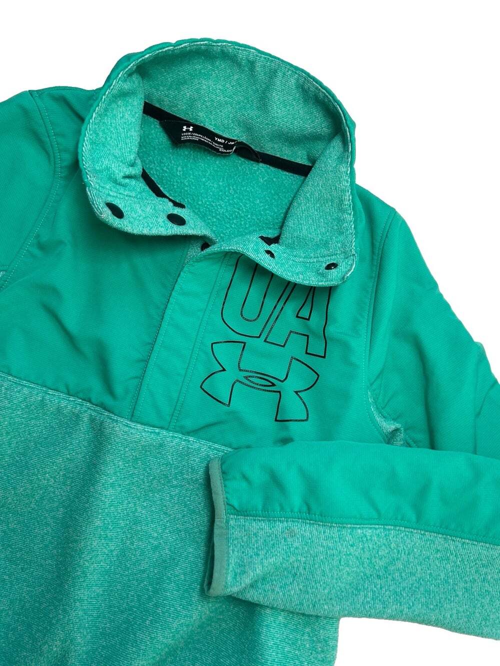 Under Armour Coldgear 1/2 Snap Fleece Girls Youth Medium Teal 1332301